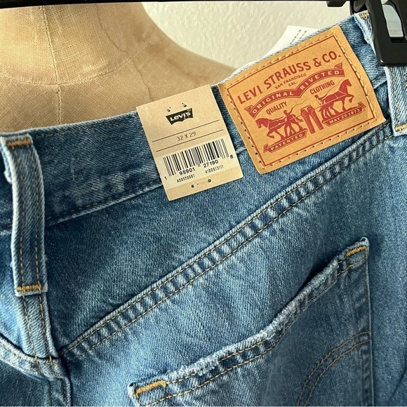 NEW LEVIS sz 32 x 29 HIGH LOOSE STRAIGHT Blue Denim Jeans $69.50 - Picture 5 of 7